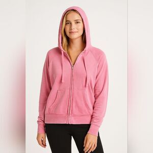 Calvin Klein Performance Pink Zip Hoodie M Barbiecore Cute Soft Girl Casual